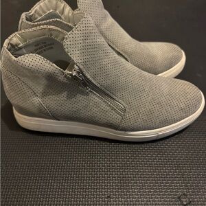 Gray Perforated Women's Sneakers